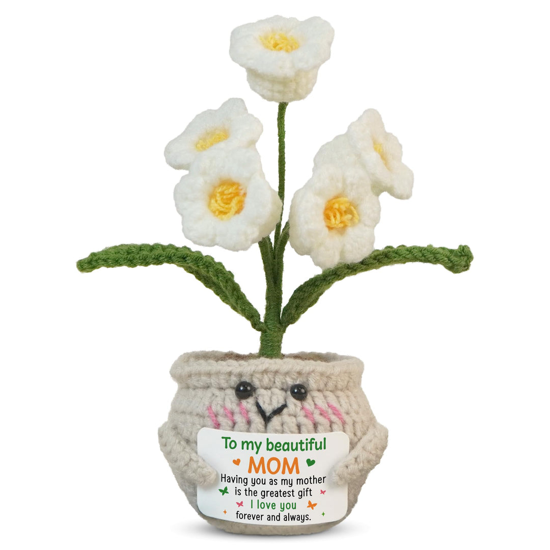 OASSIE Aunt Gifts for Women - Emotional Support Crochet Sunflower