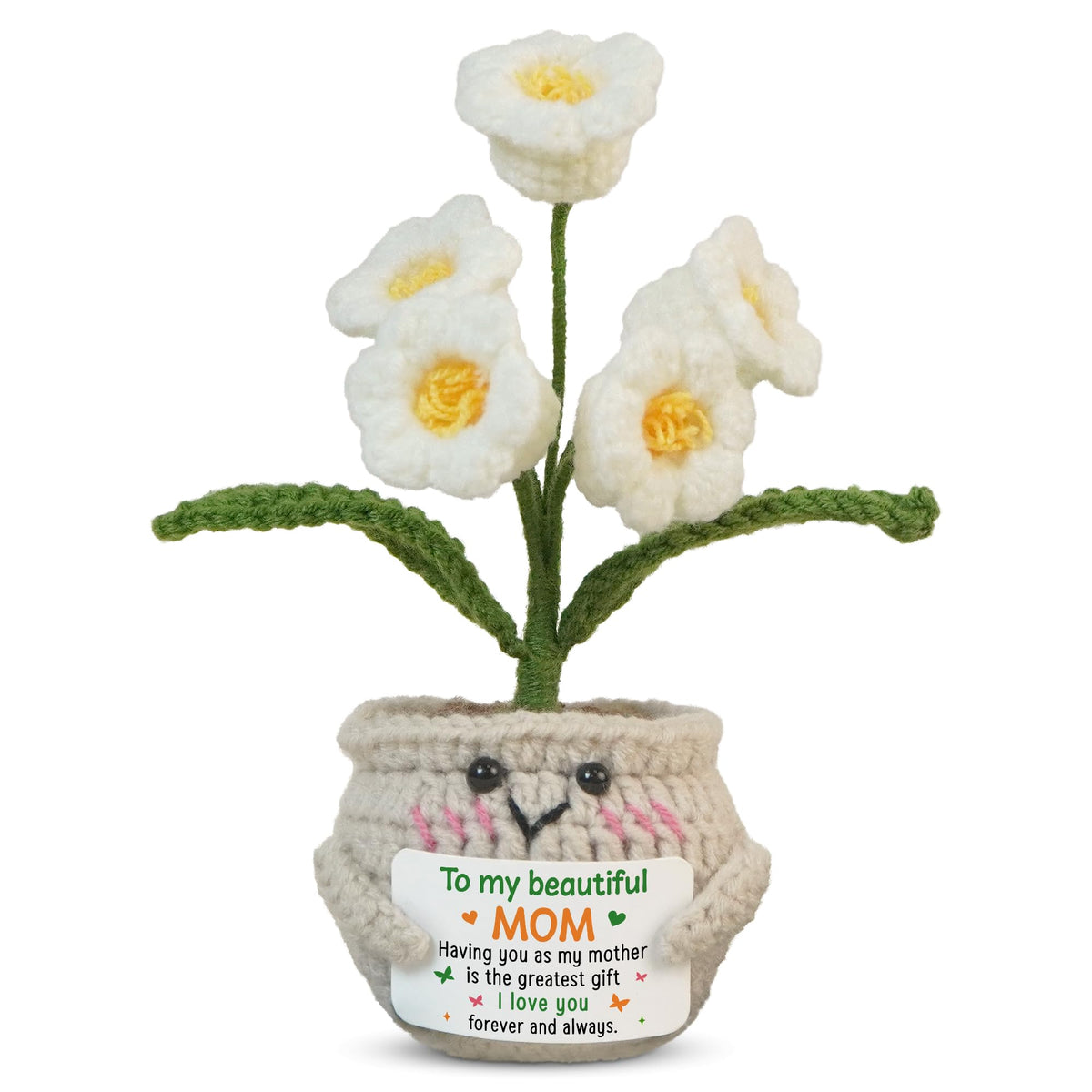 OASSIE Aunt Gifts for Women - Emotional Support Crochet Sunflower