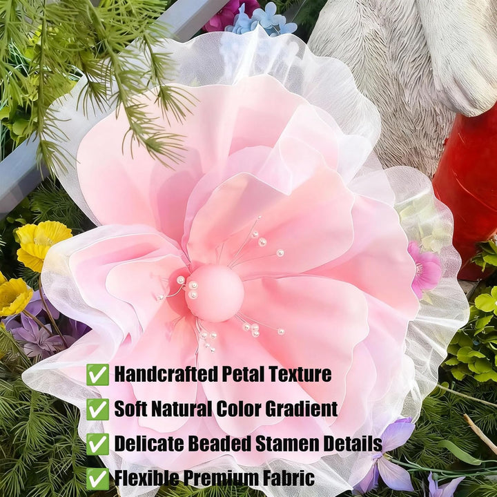 5.9FT Large Pink Artificial Flowers w/Stand, Assembly Required